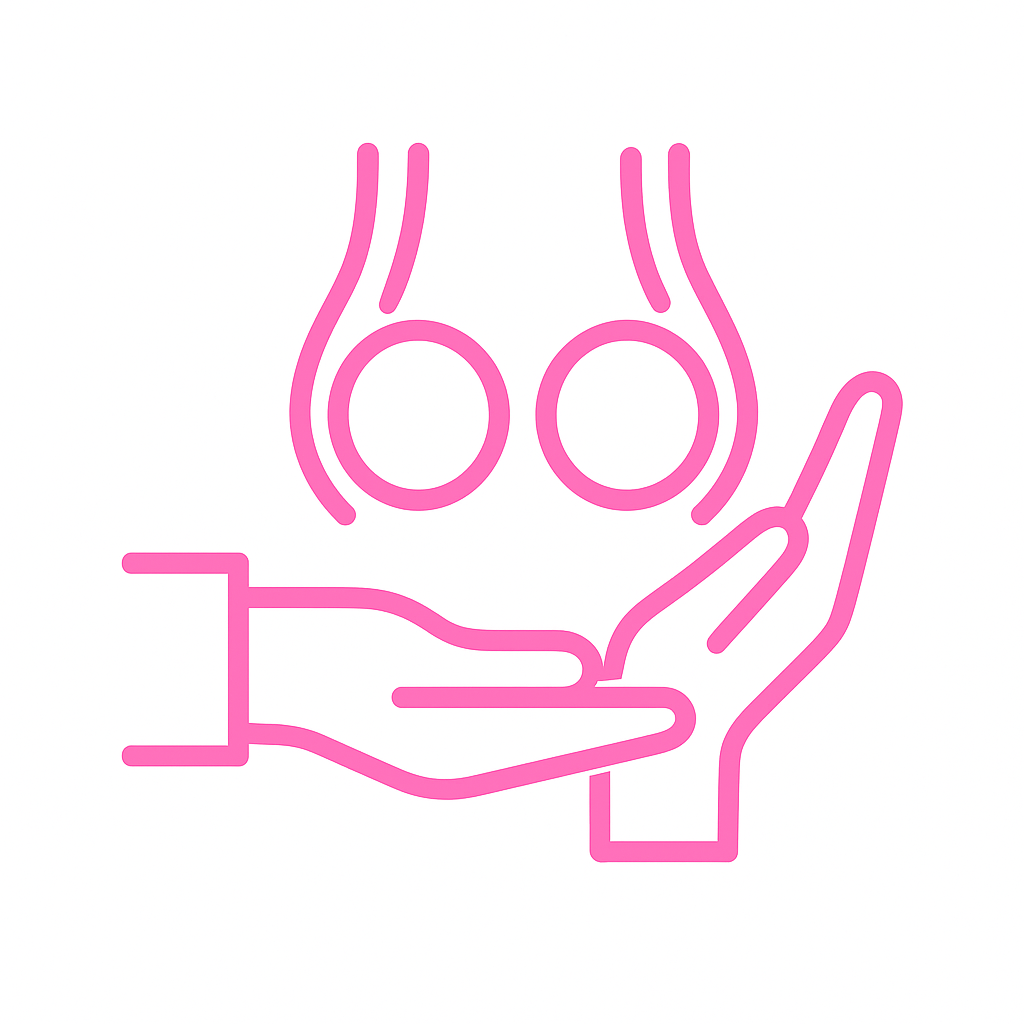 En illustrerad hand som håller i en illustrerad testikel. 